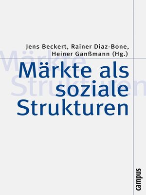 cover image of Märkte als soziale Strukturen